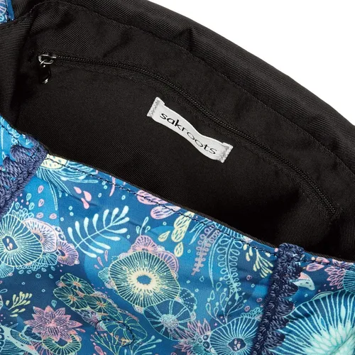 Vista 5 de Sakroots Bolso cruzado de sarga ecológica, bolso multifuncional con correa ajustable y bolsillos con cremallera