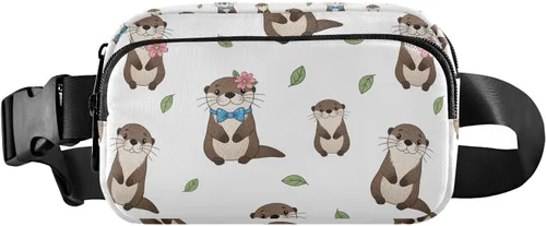 Vista 19 de Capybara Christmas White Fanny Packs for Women Men Belt Bag Fashion Waist Packs Crossbody Bag Casual Waist Pouch Bum Bags for Workout
