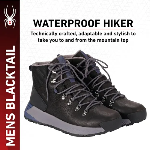 Vista 5 de Spyder Mens Blacktail Hiking Boot Waterproof Leather Increased Traction