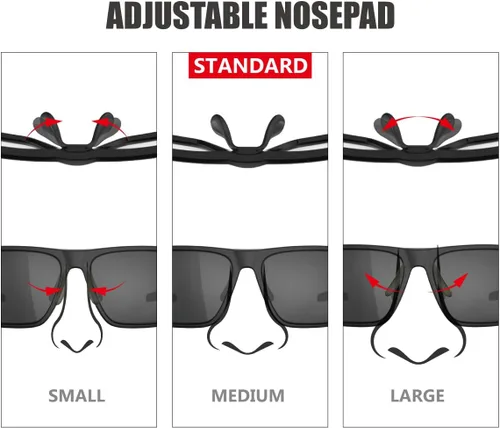 Vista 6 de Gafas de sueño HD P1AS 99.9% con bloqueo de luz azul para juegos que reducen la fatiga ocular y el deslumbramiento, definición de alto contraste