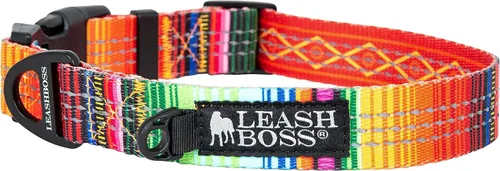 Vista 14 de Leash Boss Collar reflectante ajustable para perro, hebilla de liberación rápida y ribetes e hilos reflectantes para perros pequeños, medianos
