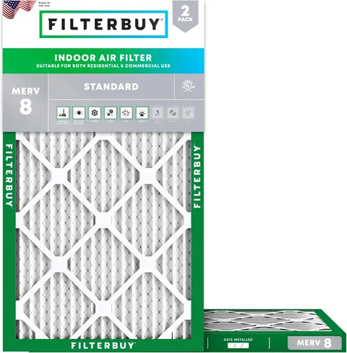Vista 23 de Filterbuy Filtro de aire MERV 8 de 8 x 14 x 1 pulgadas para defensa contra el polvo y las alergias (paquete de 2), filtros electrostáticos plisados