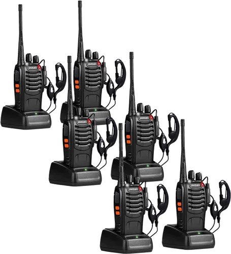 Vista 8 de pxton Walkie Talkies para adultos, radios bidireccionales de largo alcance con auriculares, radio de mano de 16 canales de 2 vías recargable
