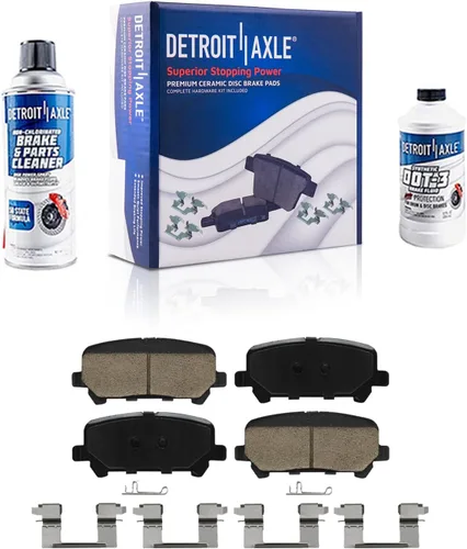 Vista 35 de Detroit Axle - Pastillas de freno para Dodge Ram 2500 3500 2003-2008, Ram 4000 2005-2008, 2004 2006 2007 Pastillas de freno de cerámica delanteras