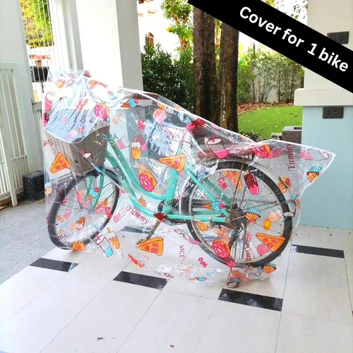 Vista 8 de Funda para bicicleta, bonita funda transparente para almacenamiento al aire libre, impermeable, material Ripstop resistente, protección para todo