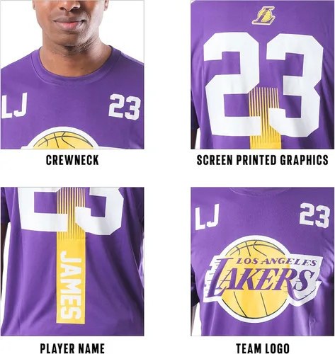 Vista 5 de Ultra Game Men’s NBA Official Super Soft Players T-Shirt