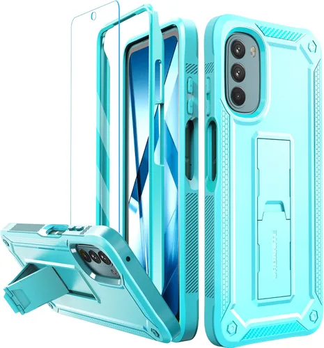 Vista 25 de URBANITE Funda protectora resistente a prueba de golpes para Motorola Moto G Stylus 4G (2022), de grado militar, con protector de pantalla y soporte
