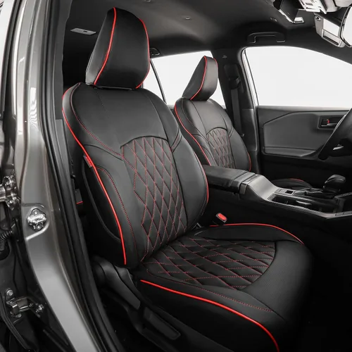 Vista 16 de EKR - Juego completo de fundas de asiento de cuero para automóvil de ajuste personalizado (color negro)