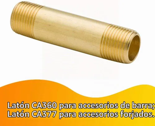 Vista 3 de Accesorio de Tubería de Latón Niple Largo, 1/4" NPT Macho x 1/4" NPT Macho Extensor Conector Recto, 1-1/2" Longitud 1200psi (Paquete de 5)