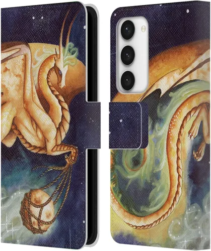 Vista 59 de Head Case Designs Officially Licensed Carla Morrow Galactic Entrancement Dragons Leather Wallet Case Compatible with Samsung Galaxy A07 4G