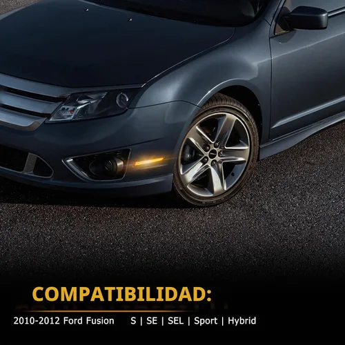 Vista 4 de Gempro - Luces LED para parachoques delantero lateral para Ford Fusion 2010-2012, lámparas de señal de estacionamiento, accesorios Ford Fusion, luz