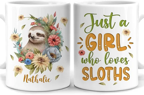 Vista 41 de Hyturtle Regalos Personalizados Amante de Osos - Taza de Café de Cerámica Just A Girl Who Loves Bears con Nombre Personalizado 11oz - Idea de Regalo