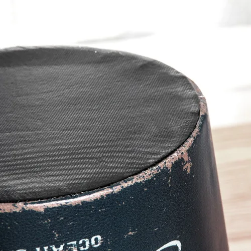Vista 5 de Bote de basura, 10L/2.64 galones estilo británico, cubo de basura descubierto para el hogar (patrón de ancla de barco) - Patrón 1 Tipo de ancla