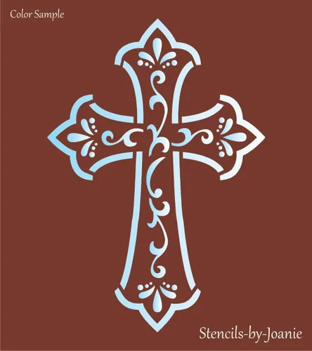Vista 7 de Plantilla de cruz cristiana, decorativa, ornamental, religiosa, familia, letreros artísticos (5 pulgadas de alto)
