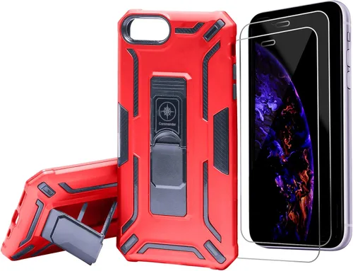 Vista 7 de Crocon Funda diseñada para iPhone 12/12 Pro con protector de pantalla [2 piezas] a prueba de golpes, resistente grado militar, funda protectora