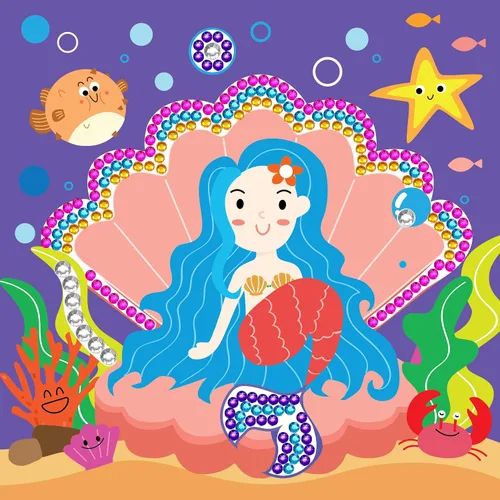 Vista 3 de C.S. Kids My Mermaid Sea World 4 en 1 DIY Mega Kit para niños