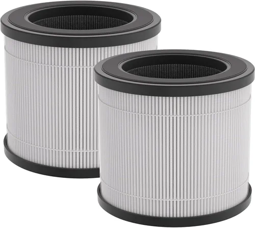 Vista 3 de FULMINARE Purificadores de aire para dormitorio, filtro de aire silencioso con luz nocturna, purificador de aire pequeño portátil para el hogar