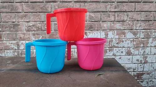 Vista 6 de Tazas de plástico de alta calidad para baño, 1 taza de baño con diseño de rayas, sin BPA, taza de campamento Dabba, taza de agua de baño