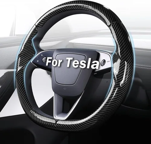 Vista 15 de Funda para volante para Tesla Model 3 (2017-2023) / Modelo Y (2020-2024), antideslizante, agarre cómodo, transpirable, accesorios personalizados