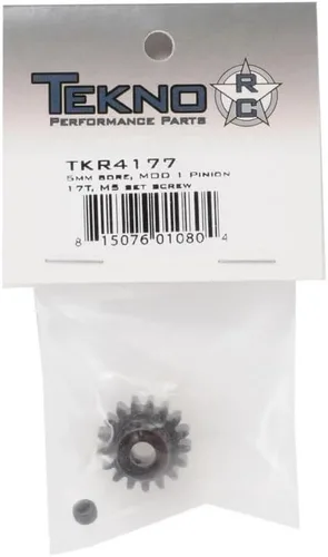 Vista 3 de TEKNO RC LLC M5 Engranaje de piñón 17t MOD1 0.197 in orificio M5 Tornillo de ajuste TKR4177 Engranajes y diferenciales