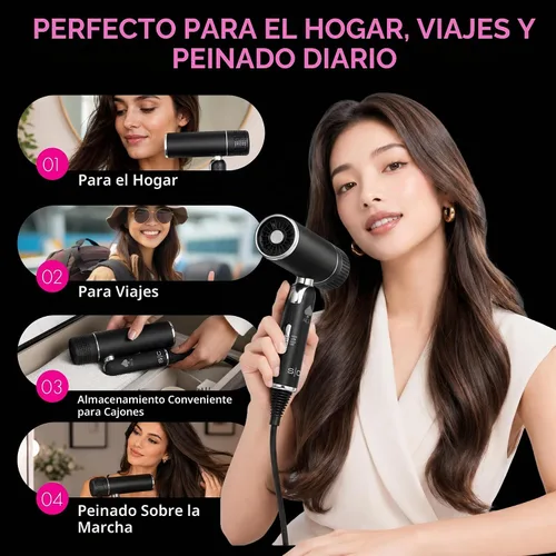 Vista 7 de StyleCraft Secador de pelo plegable Ace con motor de 1600 W, diseño apto