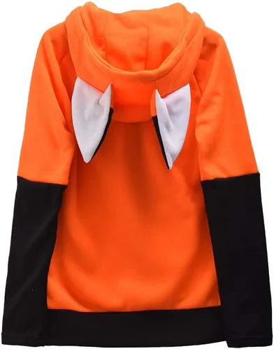 Vista 3 de Fox Orelhas Sudadera con capucha para disfraz de cosplay