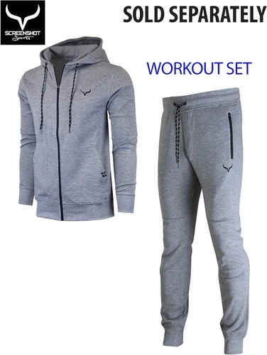 Vista 3 de SCREENSHOT Sports Sudadera deportiva con capucha y cremallera completa para hombre