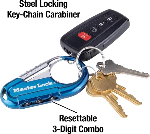 Vista 4 de Master Lock Cerradura de mochila 1548DCM, establece tu propia cerradura de combinación, los colores pueden variar