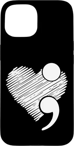 Vista 6 de Suicide Awareness - Suicide Prevention Heart Semicolon Gift Case for iPhone 17