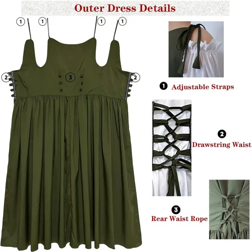 Vista 7 de Vestido renacentista para mujer, vestido medieval para feria de Ren, disfraz renacentista, vestido irlandés, disfraz de Halloween para mujer
