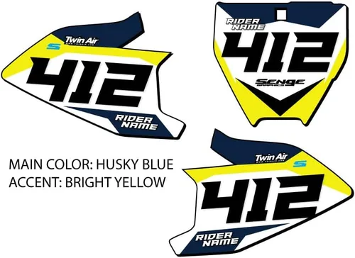 Vista 2 de 2017-2019 TC 50 SG63 Custom MX matrículas Senge Graphics Kit compatible con Husqvarna