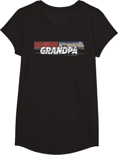 Vista 5 de RC Model Train Shirt Grandpa Train Boxcar HO Scale T-Shirt Negro