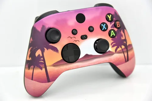 Vista 2 de Controlador inalámbrico personalizado compatible con PC, Windows 10+, Series XS y One (Serie XS Tropical Paradise)