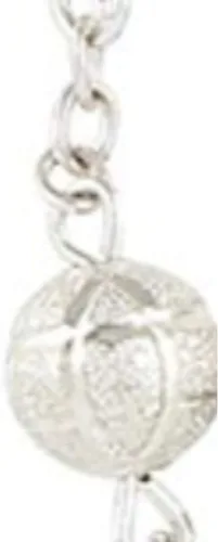 Vista 5 de Rosario italiano de plata de San Benito con cuentas de oración negras de 0.236in y cuentas de plata de 0.315in hechas a mano (colección Paola Carola)