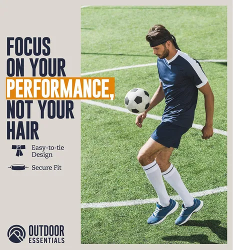 Vista 4 de Bandana deportiva estilo ninja para amarrarse el cabello, ideal para jugar tenis, para hombres, mujeres, niños y piratas, perfecta para karate