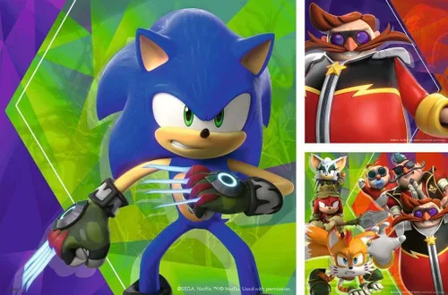Vista 2 de Ravensburger Sonic Prime - Rompecabezas 3X de 49 piezas para niños a partir de 5 años