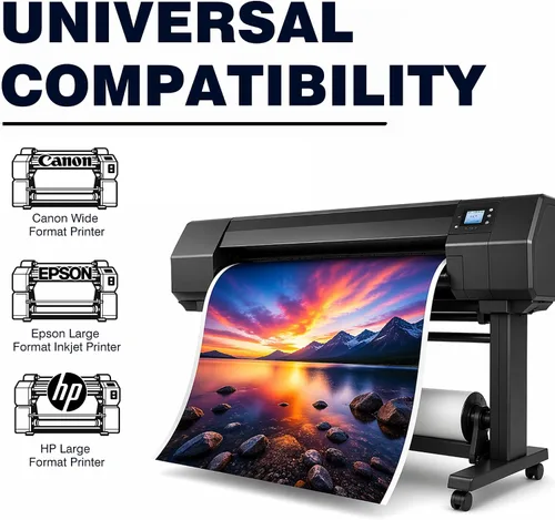 Vista 2 de B.B.F MAKE Matte Inkjet Canvas Roll for Wide-Format Plotter Printers
