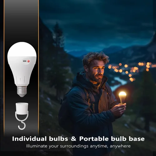 Vista 4 de Ouyulong Bombilla LED de base E26 de 3 vatios regulable, 3000 K, 4500 K, 6500 K, 12 bombillas RGB
