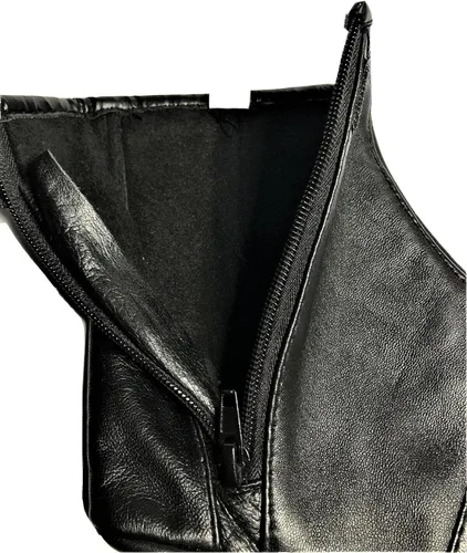 Vista 4 de Calcetines unisex de piel auténtica, color negro, Khuffs Hajj Umra