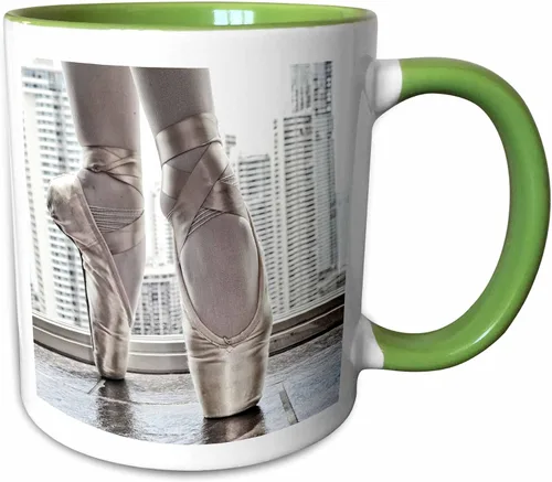 Vista 8 de 3dRose Bailarina en zapatos de punta con edificios detrás - Tazas (mug_219708_9)