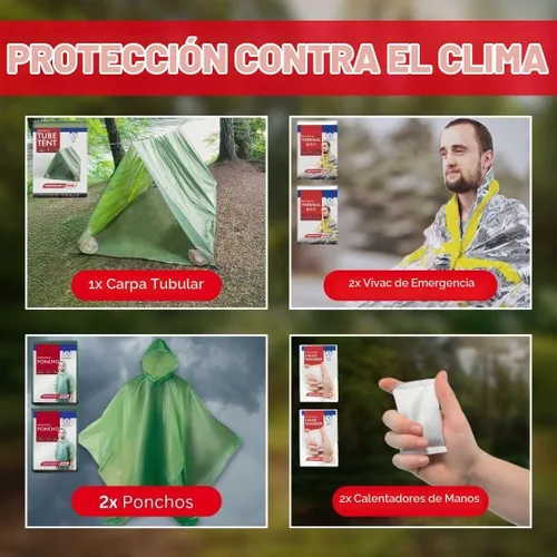 Vista 4 de Urban Survival Bug-Out Bag y suministros de supervivencia en desastres para hasta 6 personas 1-2 Persona Negro