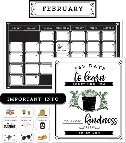 Vista 15 de Carson Dellosa Creatively Inspired - Juego de 118 piezas para calendario de aula, cabeceras mensuales, cumpleaños, cubiertas de números, estaciones