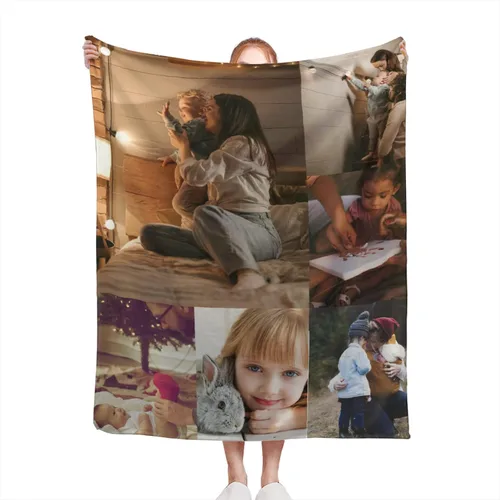 Vista 12 de Manta personalizada con fotos, manta personalizada de franela de collage de fotos, regalo personalizado para mascotas, amigos, parejas, cumpleaños