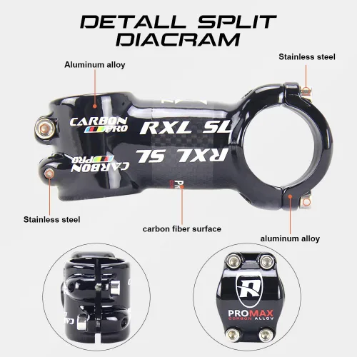 Vista 4 de RXL SL MTB Stem 31.8, manillar de fibra de carbono, 6 grados -60/70/80/90/100/110/120 mm