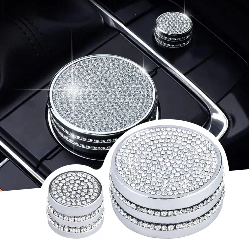 Vista 11 de Tapones para pomos de aire acondicionado, compatibles con Mazda 3 (2014-2018), cristal, decoración
