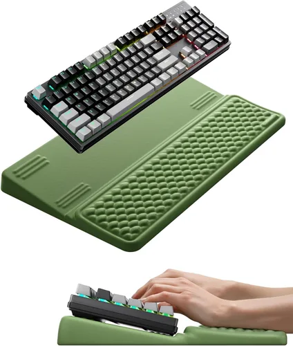 Vista 12 de Vaydeer Reposamuñecas de teclado mediano para computadora, soporte de teclado de espuma viscoelástica suave con soporte de muñeca para teclado