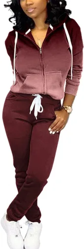 Vista 7 de Mrskoala Conjuntos de dos piezas para mujeres Chándal Conjuntos de sudadera Conjuntos de entrenamiento para trotar Ropa de descanso con bolsillo