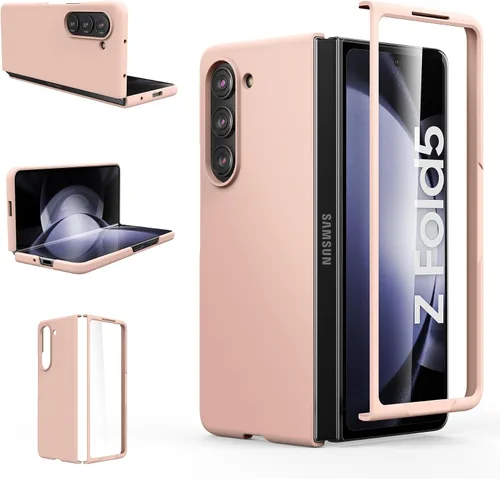 Vista 14 de Foluu Funda Slim Fit para Samsung Galaxy Z Fold 5, con protector de pantalla frontal integrado, cubierta protectora de PC mate ultradelgada