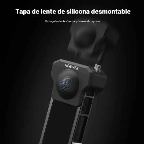 Vista 4 de NEEWER Jaula de cámara para Insta 360 X4, funda protectora compatible con Insta360 X 4, plataforma de video de aleación de aluminio de liberación