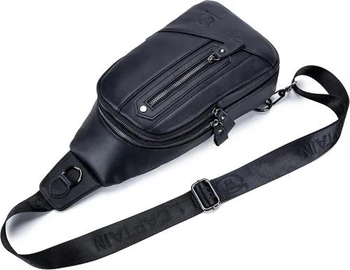 Vista 114 de LUKZIJAES Bolso bandolera de cuero genuino para hombre